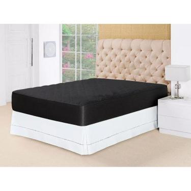 Imagem de Protetor Capa De Colchão Impermeável Box Casal King Preto