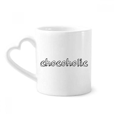 Imagem de Caneca de chocolate com palavra elegante copo de coração de vidro de cerâmica para café