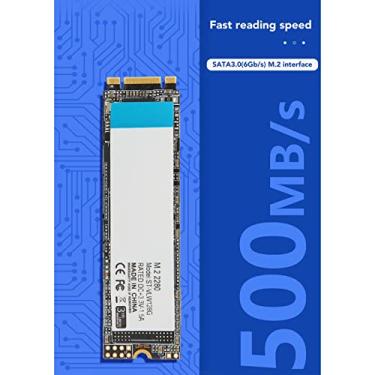 Imagem de SSD para computador, SSD interno para jogos M.2 2280 Plug and Play 450MBs Write SATA III 6Gbs Smart Response 3D TLC NAND para desktop (256GB)