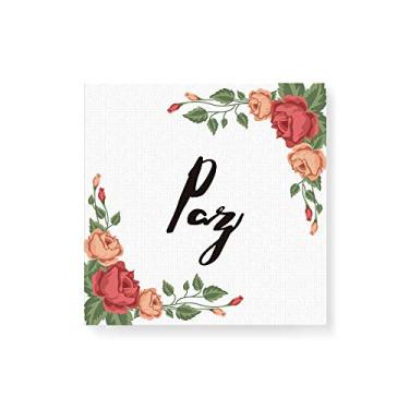 Imagem de Arte Maníacos Quadro Decorativo em Tela Canvas Paz Flores - 30x30cm