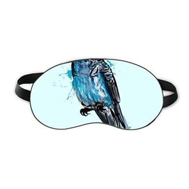 Imagem de Black Blue Parrot Bird Sleep Eye Shield Soft Night Vlindfold Shade Cover