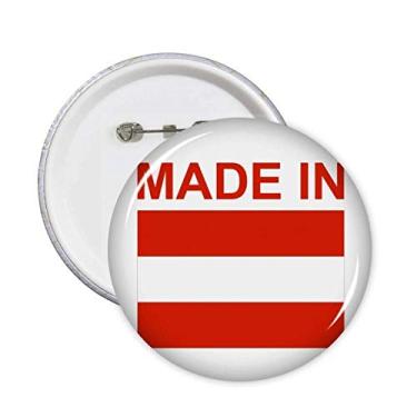 Imagem de Feito na Áustria Country Love Broches redondos Decoração de roupas 5 peças Presente