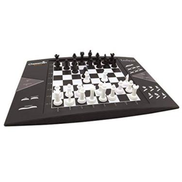 Imagem de Xadrez eletrônico CG1300 ChessMan Elite, 64 níveis, LEDs, bateria, preto/branco