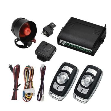 Imagem de VICASKY 1 Conjunto antifurto automotivo noir alarme de carro de alarme de vibração automática botões de segurança do carro som e luz controle remoto