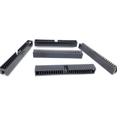 Imagem de Connectors Pro Pacote com 25 50P DC3 2,54 mm 0,3 cm Pitch 50 pinos macho caixa cabeçalhos 2x25 fileiras duplas 50 pinos macho pino reto PCB DIP, fileira dupla 2x25 50-P 2,54 mm DCS IDC conector