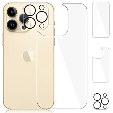 Imagem de Duolamila [Pacote com 3] Protetor de tela para iPhone 14 Pro Max, protetor de câmera para iPhone 14 Pro Max, protetor de tela frontal e traseira de vidro temperado [antiarranhões] (6,7 polegadas)