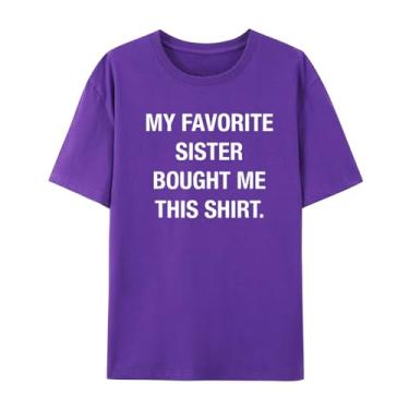 Imagem de Camiseta engraçada My Favorite Sister Bought Me This Shirt, Roxa, G
