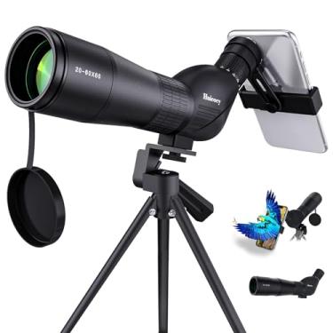 Imagem de Telescópio Huicocy 20-60 x 60 mm Zoom 39-19 m/1000 m Lente óptica totalmente multirevestida à prova de neblina e móvel com design de borracha com kit de montagem rápida para smartphone e tripé de mesa