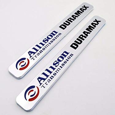 Imagem de 2x Emblema de Capuz da Allison Transmission Duramax Placa de identificação 3D Substituição para GM Chevrolet SilveradoPCFGSL PCFGSL