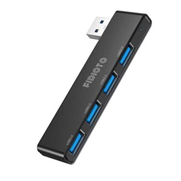Imagem de Hub USB, adaptador USB Fidioto de 4 portas (1 hub 3.0, 3 x 2.0 hub), hub expansor USB para laptop, iMac Pro, MacBook Air, Mac Mini/Pro, Surface Pro, notebook, pen drives USB e HDD móvel etc.