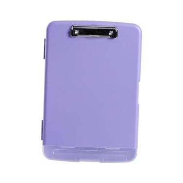 Imagem de harayaa Prancheta de baixo com armazenamento e suporte para caneta, pasta de transferência multifuncional de alta capacidade para casa, violeta claro
