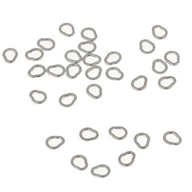 Imagem de YIJU 30pcs Anéis Sólidos de aço Inoxidável para Jigging, Hooks, Big Game, Prata, S.