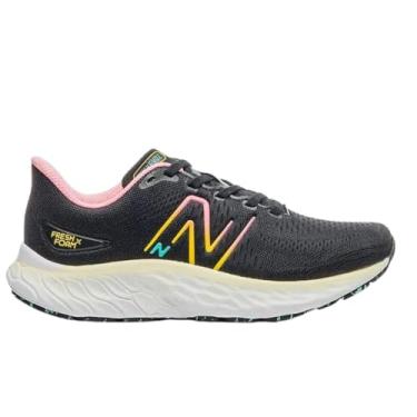 Imagem de Tênis New Balance Fresh Foam X Evoz V3 Feminino WEVOZV3 (Preto-Rosa, BR, Adulto, Numérico, 35)