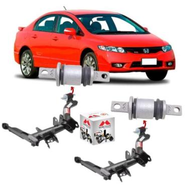Imagem de Par   bucha eixo facão bandeja suspensão traseira new civic g8 g9 2006