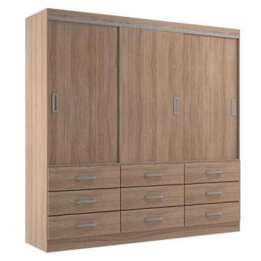 Imagem de Guarda Roupa Casal Isabela 03 Portas 09 Gavetas - Evidencia Moveis, De