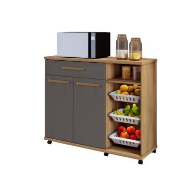 Imagem de Armário de Cozinha com Fruteira Salinas Arte Móveis, Cinamomo/Grafite