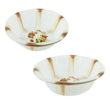 Imagem de Kit 2 Bacias de Plástico para Alimentos Cores Sortidas 25cm - Aliança