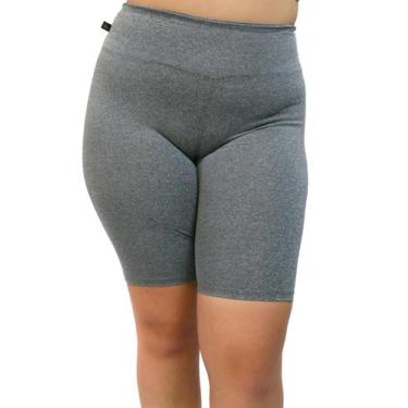 Imagem de Bermuda Feminina Fitness Academia Cintura Alta e Cós Alto Plus Size Ci