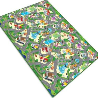 Imagem de Tapete Pista De Carrinhos Cidade Divertida Grande 1,4X1,0M - Plimshop