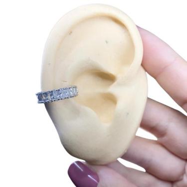 Imagem de Piercing Orelha Conch Argola Folheado Zircônia Grande - RaraSteel Pier