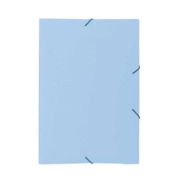 Imagem de Pasta Aba Elastica Plastica Oficio Fosca cores pastéis (AZUL) - ACP