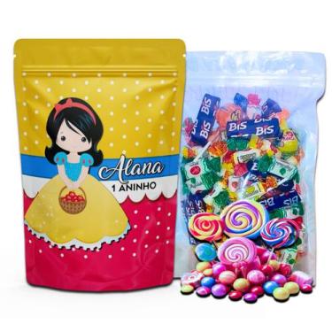 Imagem de Kit Festa Com 5 Saquinhos Em Pé 12x19cm Vários Temas - Mundo da Bina, 