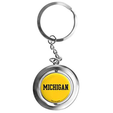 Imagem de Chaveiro NCAA Michigan Wolverines Football Spinner Keychain, azul, tamanho único