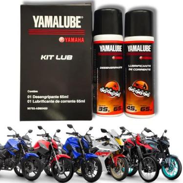 Imagem de Kit Lubrificante Desengripante Corrente Moto - Yamalube
