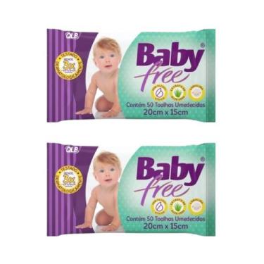 Imagem de Kit 2 Toalha Umedecida Lenço Baby Free 50Un  QLB