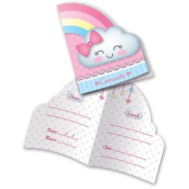 Imagem de Convite Festa Chuva de Amor - 8 unidades - Festcolor - Rizzo Festas