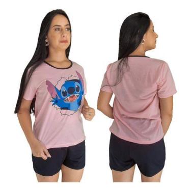 Imagem de Pijama Feminino Adulto Barato Short Doll Moda  Das Mulheres - Fênix Pi