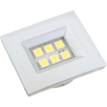 Imagem de Luminária Led Nuze Embutir Retangular 1,2W Branco, 3000k - Branco Quen