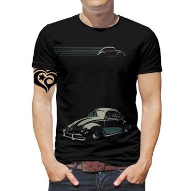 Imagem de Camiseta Fusca Carro Antigo Masculina Motorista Blusa - Alemark, M, Ma