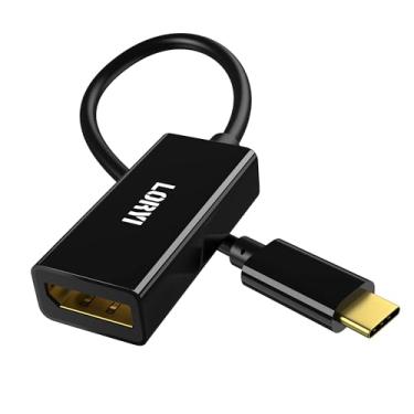 Imagem de Adaptador USB C para DisplayPort 4K a 60Hz, Loryi, Compatível com Thunderbolt 3/4, iPhone 15 Pro Max, MacBook Pro, Dell XPS, S23/S24 e mais
