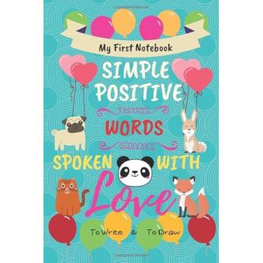 Imagem de My First Notebook: Pretty Dual Notebook Sketch Book with Funny Panda on the Cover (110 Blank and Lined Pages, 6 x 9) (Gift Ideas for Girl) Dual Notebook Blank and Lined for Kids