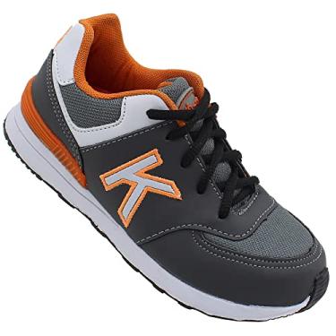 Imagem de Tênis Infantil Masculino Juvenil Meninos Escolar Grafite Tamanho:33;Cor:Cinza;Genero:Masculino