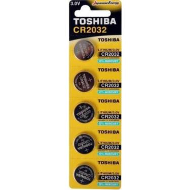Imagem de Pilha Moeda Lithium 3V Cr2032 Toshiba - Com 5 Un