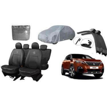 Imagem de Conjunto Capa de Couro Peugeot 3008 + Cobrir + Limpador - aero print