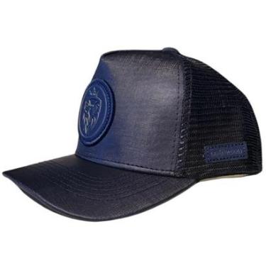 Imagem de Boné MW Trucker Couro Vegetal Dakar Azul Marinho-Unissex