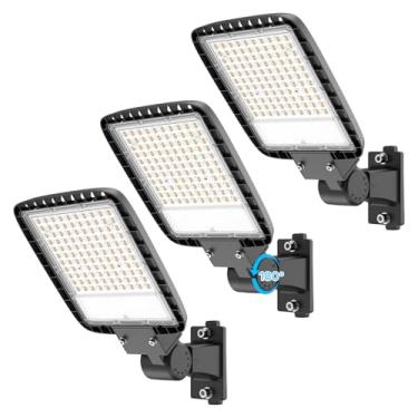 Imagem de lumenfox Luz De Estacionamento Led, Luz De Caixa De Sapato Led De 150 W Com Fotocélula Do Anoitecer Ao Amanhecer, Luz Do Dia De 5000 K, Ip65 À Prova D'Água, Suporte De Braço Ajustável, Ca 120 V, Ilu