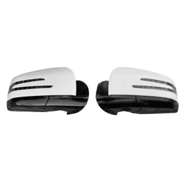Imagem de Conjunto de espelho retrovisor externo de carro preto e branco compatível com 2005-2011 Mercedes Benz W164 ML350 GL350 ML GL Class Espelho retrovisor elétrico(White)