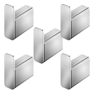 Imagem de Kit 5 Peças Cabide Porta Toalha Docol Flat Cromado 00960906