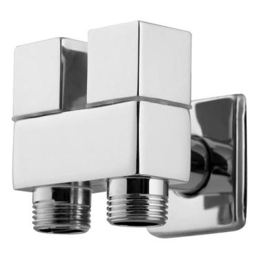 Imagem de Registro Duplo Quadrado Para Ducha Higiênica 2 Saídas Água - Creatore 