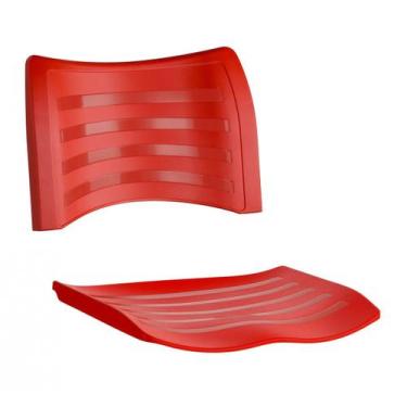 Imagem de Assento e encosto cadeira plástica - Masticmol, Vermelho