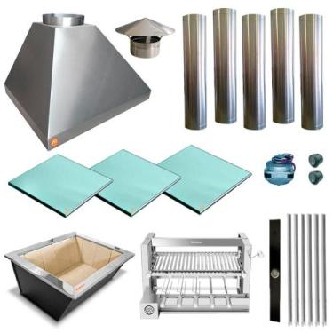 Imagem de Churrasqueira Gourmet Makeer 340 5 Giratorio 3 Vidros 2527 M