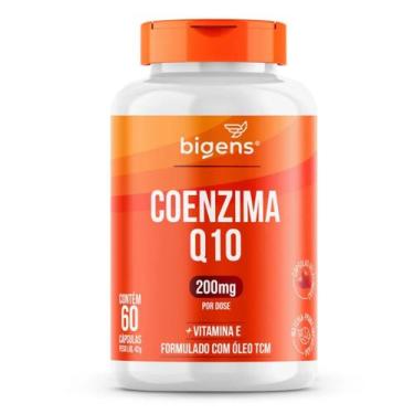 Imagem de Coenzima Q10 200mg + Vitamina E + Tcm Bigens 60 Capsulas, Sem Sabor