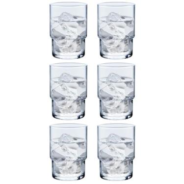 Imagem de Toyo Sasaki Glass 00346HS Copo de vidro, HS Stack Tumbler, Dia dos Pais, 250 ml (250 ml), 6 pilhas, feito no Japão, lavável na lava-louças, resistente a quebras, copo, vidro, copo