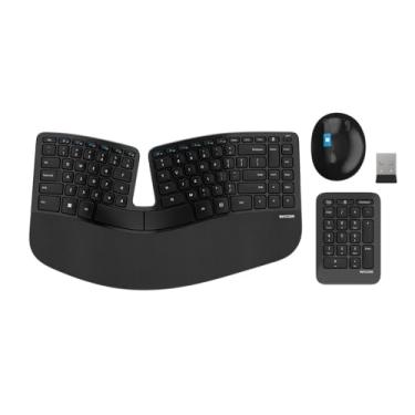 Imagem de Incase Combo ergonômico Sculpt de teclado e mouse – projetado pela Microsoft – teclado dividido, descanso de palma acolchoado, design ergonômico, roda de rolagem de precisão de 4 vias, teclado