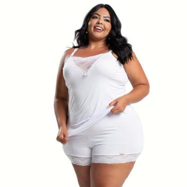 Imagem de Pijama Feminino Baby Doll Short Doll IMI Lingerie Em Microfibra E Rend