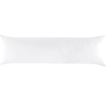 Imagem de Fronha Para Travesseiro Body Pillow Com Zíper 40x140cm Branco